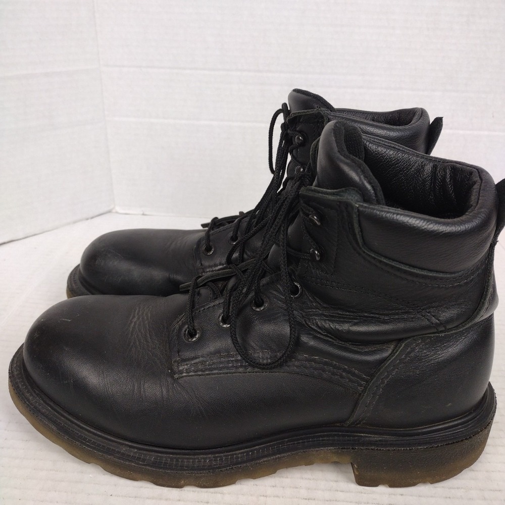Red Wing Work Boots Mens 8.5D Black Leather ASTM F2892-18 EH USA Made Soft Toe - Picture 5 of 15